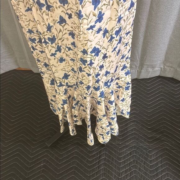 Commense Blue and Cream Floral Dress - Picture 3 of 12